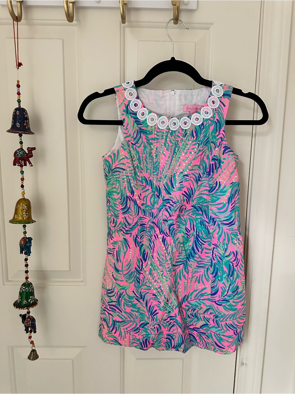 Lilly Pulitzer Vibrant Pink & Teal Tropical Shift Dress